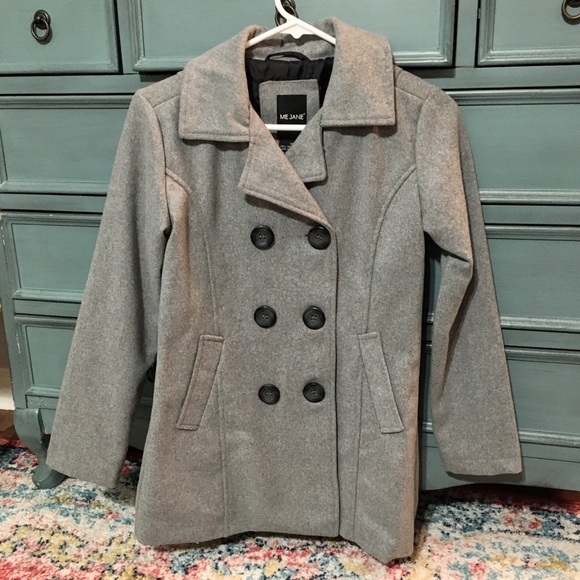 Girls “Me Jane” Grey Pea Coat. Size 14. NWT - Picture 2 of 7
